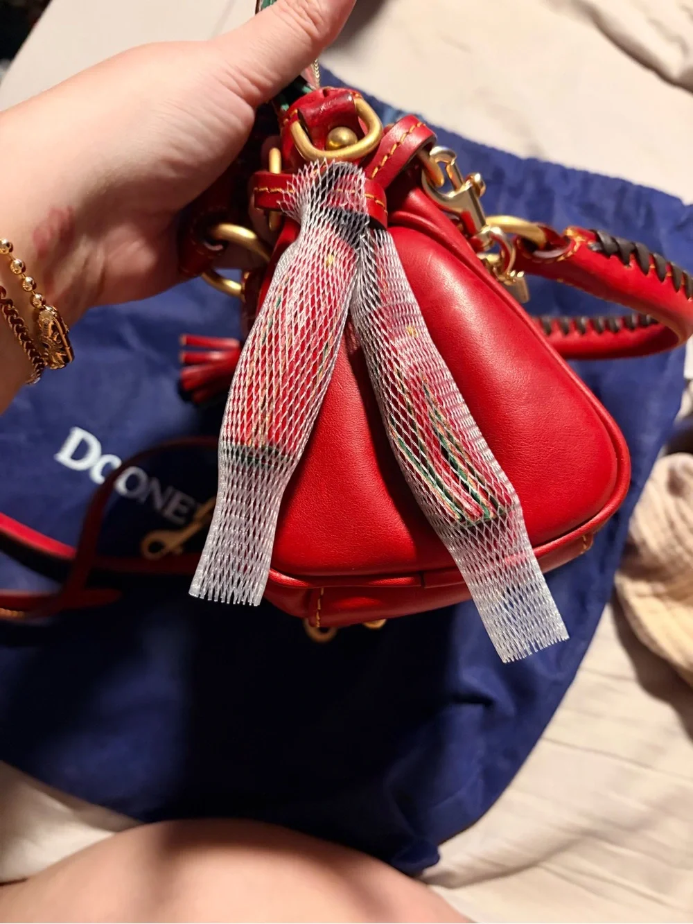Dooney & Bourke Red Florentine nano satchel OBO
